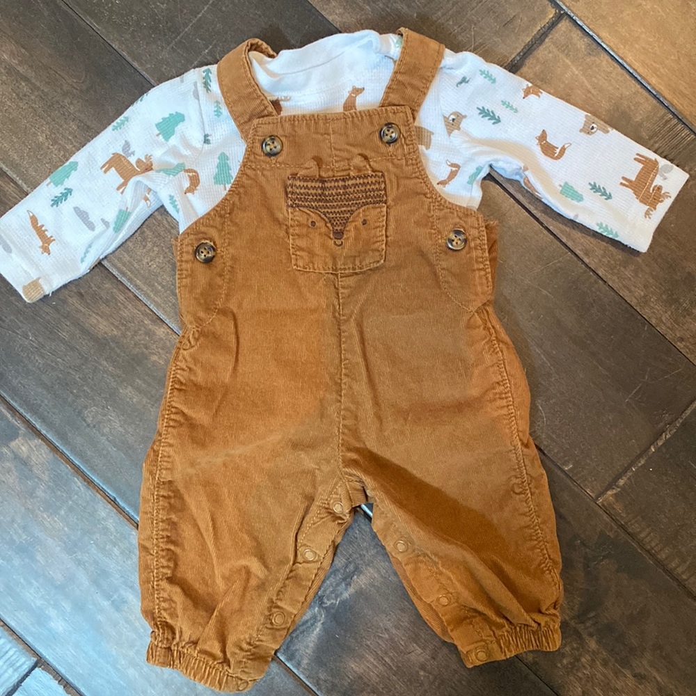 Boys 3mo overall set